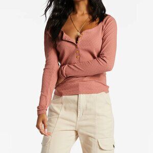 Call Me Rib Knit Top Sweet Tea BillaBong